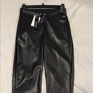 H&M Black Vegan Leather Pants